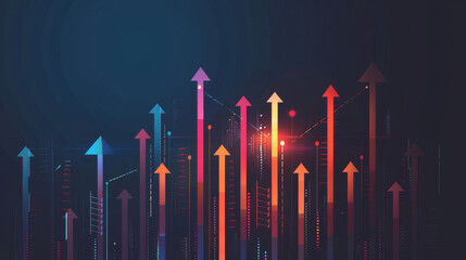 Poster - Abstract financial growth concept with arrows