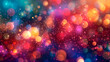 festive background with natural bokeh and bright golden lights
