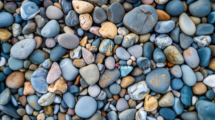 Aufkleber - Pebbles in blue-gray colors as a textured background.