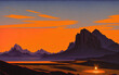 Desert Sunset or Sunset in the Desert.