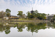 奈良、猿沢池に映る五重塔