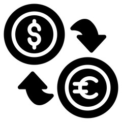 Sticker - Money Exchange Solid Icon