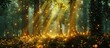 Magical Bokeh Blur Fairy Tale Forest Sunlight Filters Through Canopy in Enchanting Scenery