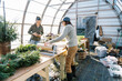 © Serena Burroughs/Stocksy - women working at a farm in a greenhouse during holiday season