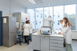 © Hernandez & Sorokina/Stocksy - Many Researchers Working In Bright Lab Room