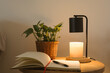© Maryanne Gobble/Stocksy - Candle Warmer Lamp in Cozy Modern Living Room