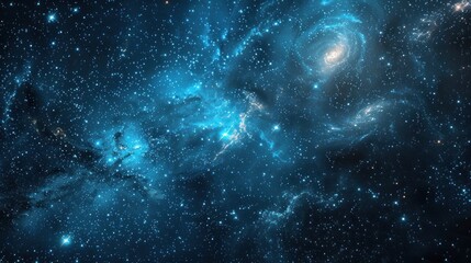 Stars and galaxy in outer space, sky, universe, black starry background, and starfield.