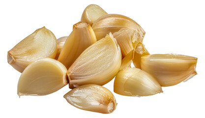 Wall Mural - A pile of garlic cloves are spread out, cut out - stock png.