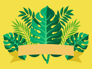 Poster - leaf background