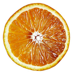 Wall Mural - A close up of an orange with the peel removed, cut out - stock png.