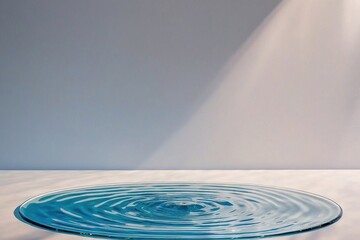 Wall Mural - Product packaging mockup photo of water ripples, studio advertising photoshoot