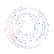 purple cyber circle conection vector png