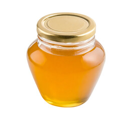 Wall Mural - glass jar of honey isolated