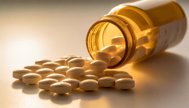 semaglutide drug in prescription medication pills bottle