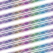 Vector hand drawn seamless abstract pattern with diagonal rainbow stripes