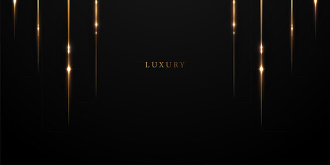 Black background with a luxurious gold effect. Vector illustration