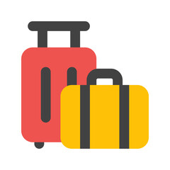 Canvas Print - suitcase flat icon