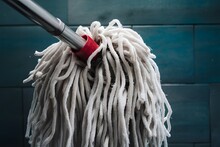 Pic Detailed Close Up Of Mop Head, Emphasizing Cleaning Equipments Texture