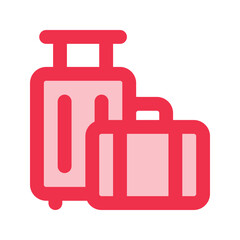 Canvas Print - suitcase outline fill icon