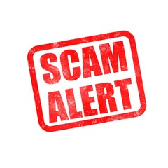 Sticker - 3D Scam alert poster art