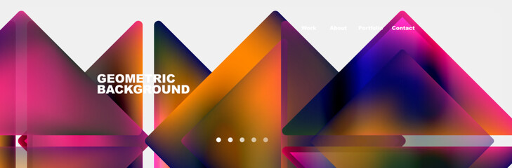 Triangle minimal web site page background design. Vector Illustration For Wallpaper, Banner, Background, Card, Book Illustration, landing page