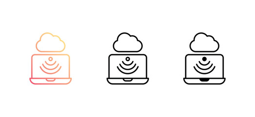 Internet icon design with white background stock illustration