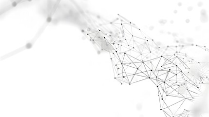Interconnected Digital Network Visualization Geometric Abstract Background