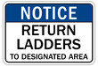 © middlenoodle - Ladder safety sign return ladders to designated area