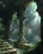 Ancient ruins hidden by illusions