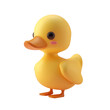 A yellow duck standing on a Transparent Background