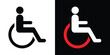 Symbol Sign. NPS wheelchair accessible sign. eps 10