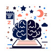 Cognitive States : Concept illustration of effect of restorative sleep on learning and memory	