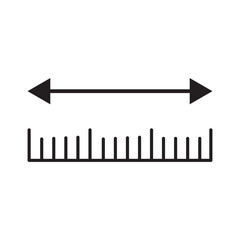 Sticker - Height and width icon symbol simple design, eps10