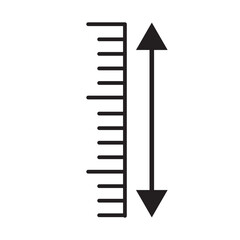 Sticker - Height and width icon, area or size, dimension icon. Eps10 vector illustration. eps10