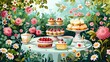 Homemade Cakes and Floral for a Cozy Garden Tea Party