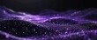 Beautiful black background with a purple glitter. 3d rendering,A radiant violet glitter bokeh background, ideal for use in beauty, romance-themed visuals or celebratory event graphics.Panoramic banner