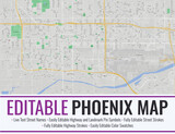 Fototapeta  - Editable Phoenix Map