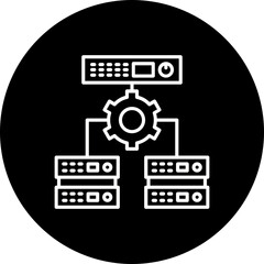 Wall Mural - Server control Icon