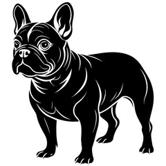 Sticker - black and white dog