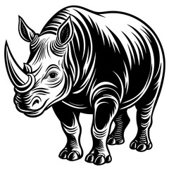 Sticker - rhino isolated on white