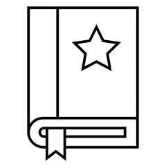 Sticker - Book icon. Simple book symbol. Vector