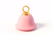A Pink Bell With A Gold Ring