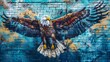 Majestic Eagle Mural on Brick Wall
A stunning mural of a majestic eagle in flight, painted with exquisite detail on a weathered brick wall, capturing the essence of freedom.
