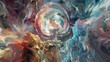 the transcendental dome of the glactic empire with abstract sky clouds of unearthly colors