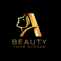 AA A beauty letter design logo logotype icon concept with serif font and classic elegant style look vector illustration.