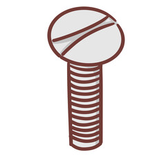 dome head screw illustration