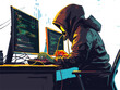 hacker exploits software vulnerability causing disruption.