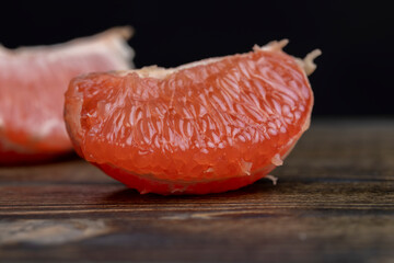 Wall Mural - Juicy red grapefruit on the table