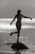 Nude Woman Posing At The Seaside