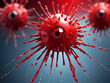 red virus cell